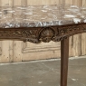 19th Century French Walnut Louis XV Marble Top End Table