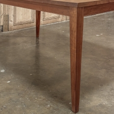 Mid-Century French Walnut Arts & Crafts Style Dining Table