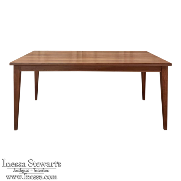Mid-Century French Walnut Dining Table