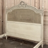 19th Century French Louis XVI Painted QUEEN Bed with Caning