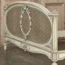 19th Century French Louis XVI Painted QUEEN Bed with Caning