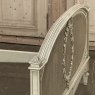 19th Century French Louis XVI Painted QUEEN Bed with Caning