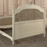 19th Century French Louis XVI Painted QUEEN Bed with Caning