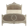 19th Century French Louis XVI Painted QUEEN Bed with Caning