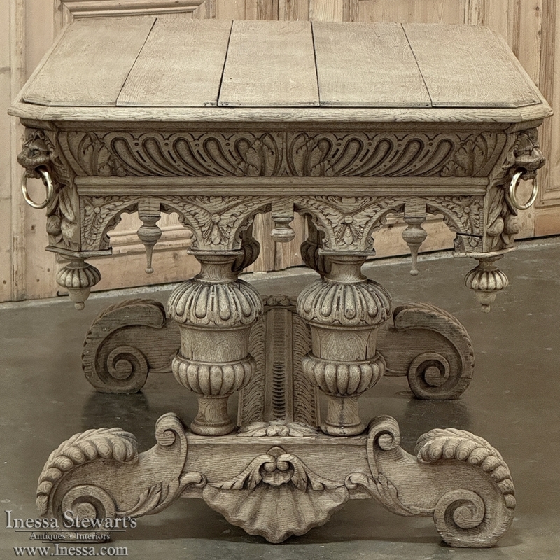 Library French Renaissance 19th Century French Renaissance Revival Library Table