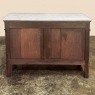 Antique French Louis XV Walnut Commode with Carrara Marble