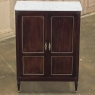 Antique French Directoire Mahogany Petite Cabinet with Carrara Marble Top
