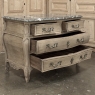 Antique Italian Mahogany Bombe Marble Top Commode