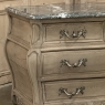 Antique Italian Mahogany Bombe Marble Top Commode