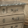 Antique Italian Mahogany Bombe Marble Top Commode
