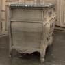 Antique Italian Mahogany Bombe Marble Top Commode