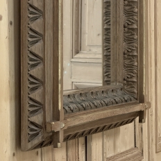 19th Century French Neogothic Oak Mirror