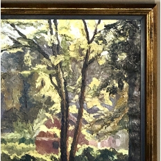 Framed Oil Painting on Canvas by Gaston Wilkin