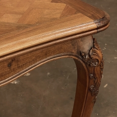 Antique French Walnut Louis XV Draw Leaf Dining Table