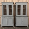 PAIR 19th Century French Louis Philippe Period Painted Bookcases ~ Display Cabinets