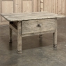 18th Century Rustic Country French End Table in Stripped Elmwood
