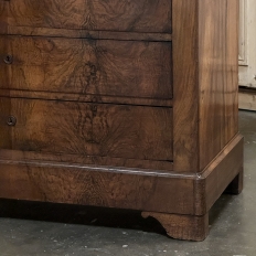 19th Century French Louis Philippe Period Burl Walnut Commode