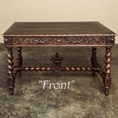 19th Century French Renaissance Barley Twist Desk ~ Bureau Plat