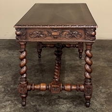 19th Century French Renaissance Barley Twist Desk ~ Bureau Plat