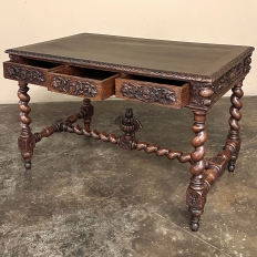 19th Century French Renaissance Barley Twist Desk ~ Bureau Plat