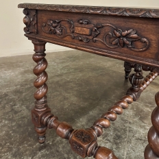 19th Century French Renaissance Barley Twist Desk ~ Bureau Plat