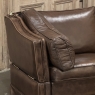 Leather Sofa with Drop-Down Sides