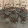 Set of Twelve 18th Century Swedish Gustavian Dining Chairs includes 2 Armchairs