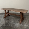 Rustic Antique Oak Dining Table with Trestle