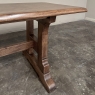 Rustic Antique Oak Dining Table with Trestle