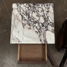 Pair 19th Century French Louis XVI Marble Top Nightstands