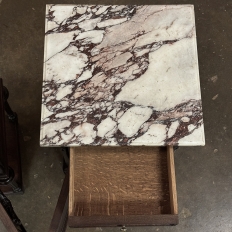 Pair 19th Century French Louis XVI Marble Top Nightstands