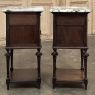 Pair 19th Century French Louis XVI Marble Top Nightstands
