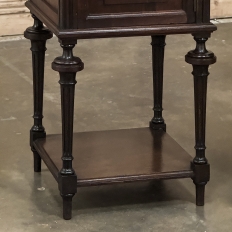 Pair 19th Century French Louis XVI Marble Top Nightstands