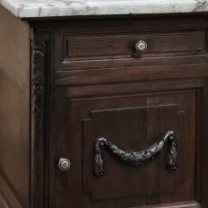 Pair 19th Century French Louis XVI Marble Top Nightstands