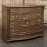 Antique Dutch Neoclassical Marble Top Walnut Chest of Drawers