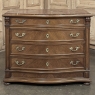 Antique Dutch Neoclassical Marble Top Walnut Chest of Drawers