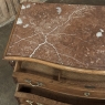 Antique Dutch Neoclassical Marble Top Walnut Chest of Drawers