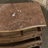 Antique Dutch Neoclassical Marble Top Walnut Chest of Drawers