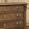 Antique Dutch Neoclassical Marble Top Walnut Chest of Drawers