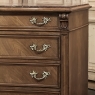 Antique Dutch Neoclassical Marble Top Walnut Chest of Drawers