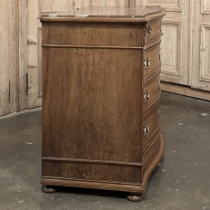 Antique Dutch Neoclassical Marble Top Walnut Chest of Drawers