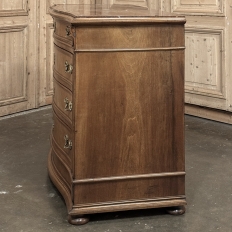 Antique Dutch Neoclassical Marble Top Walnut Chest of Drawers