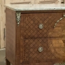 Louis XVI Marquetry Marble Top Commode with Bronze Mounts