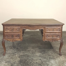 Antique French Louis XV Oak Partner's Desk