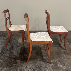 Set of 6 Antique French Empire Revival Mahogany Dining Chairs