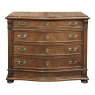Antique Dutch Neoclassical Marble Top Walnut Chest of Drawers