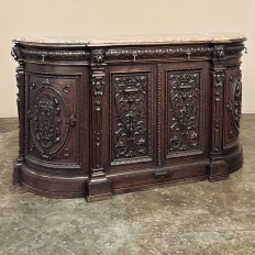 19th Century French Renaissance Marble Top Buffet