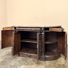19th Century French Renaissance Marble Top Buffet