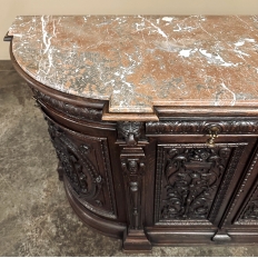 19th Century French Renaissance Marble Top Buffet