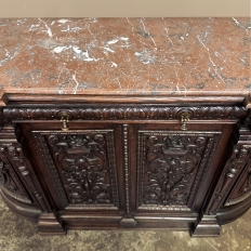 19th Century French Renaissance Marble Top Buffet